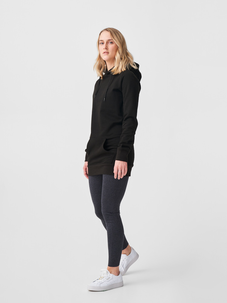 Women's long pullover hoody