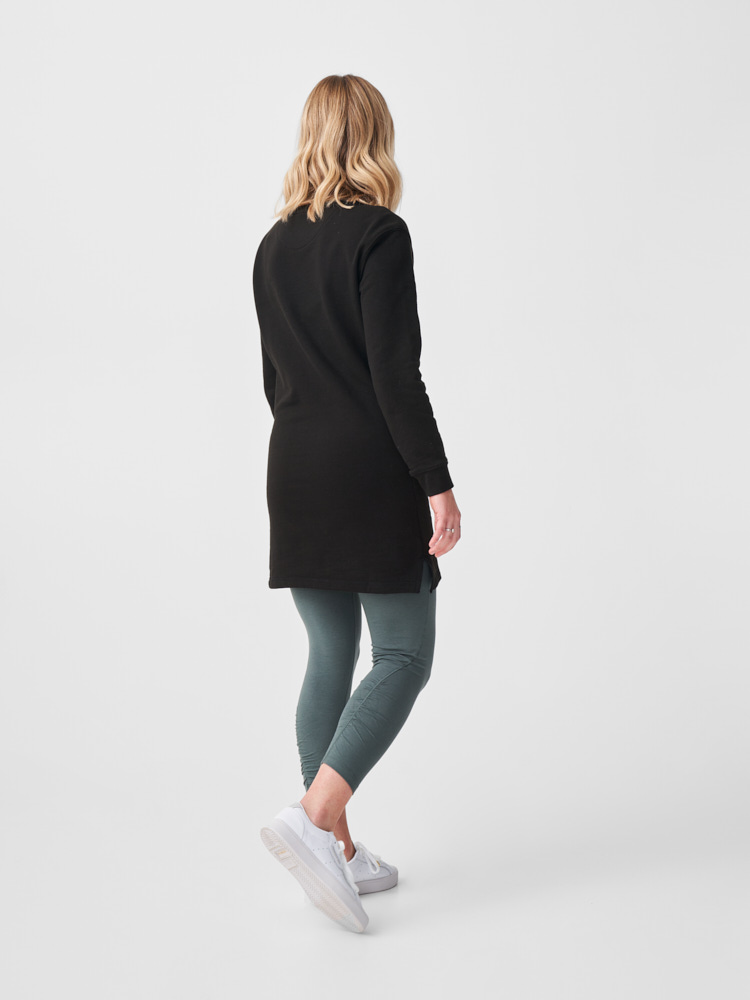 Fleece crewneck dress