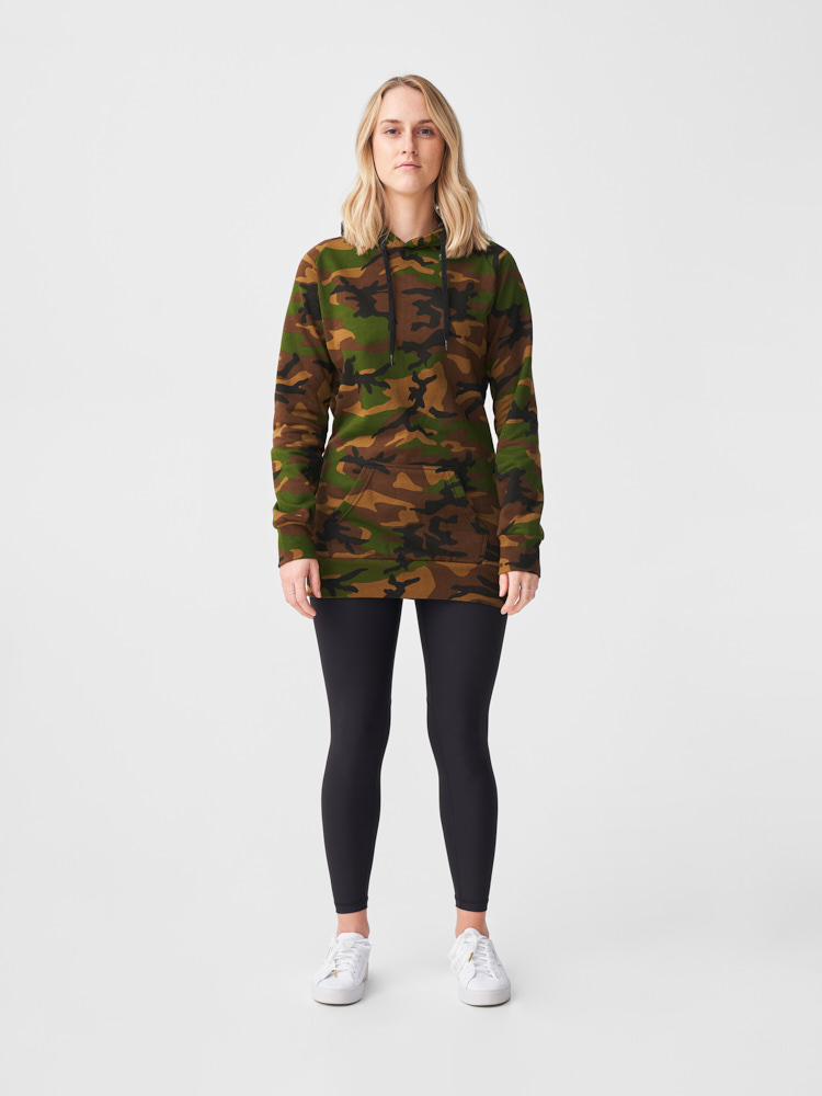 Women's long pullover hoody Camo