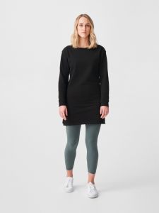 Fleece crewneck dress